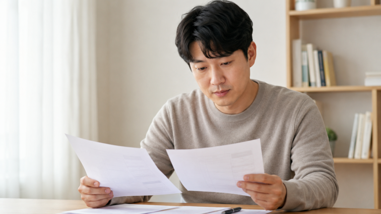 건강검진 결과표의 AST ALT 감마GTP 간수치를 확인하는 성인