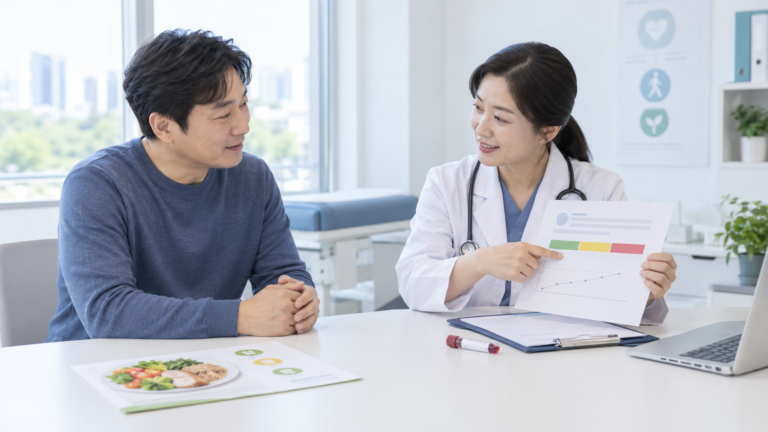 ALT: 당화혈색소 정상수치 5.7·6.0·6.5 결과를 의료진과 확인하는 성인